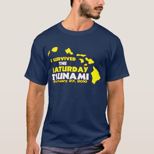 zaterdag Tsunami Survivor T-shirt (Voorkant)