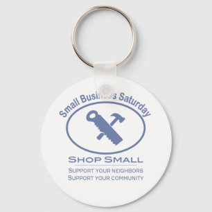 Zaterdag voor kleine bedrijven - Hardware blauw Sleutelhanger