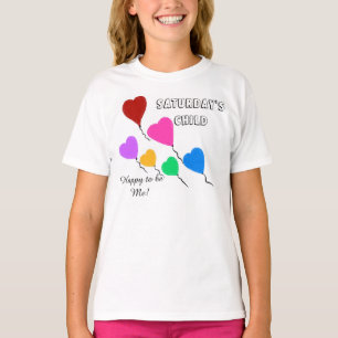 Zaterdag zijn hartballonnen voor kinderen t-shirt