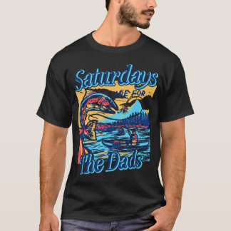 Zaterdagen Voor Pappas Grappige Vissen Vaderdag T-shirt