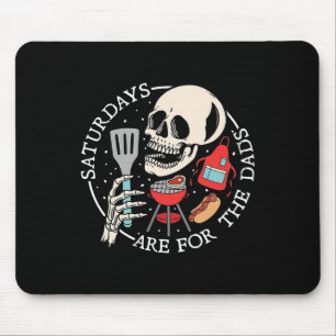 Zaterdagen zijn voor de papa's Funny Skeleton BBQ  Muismat