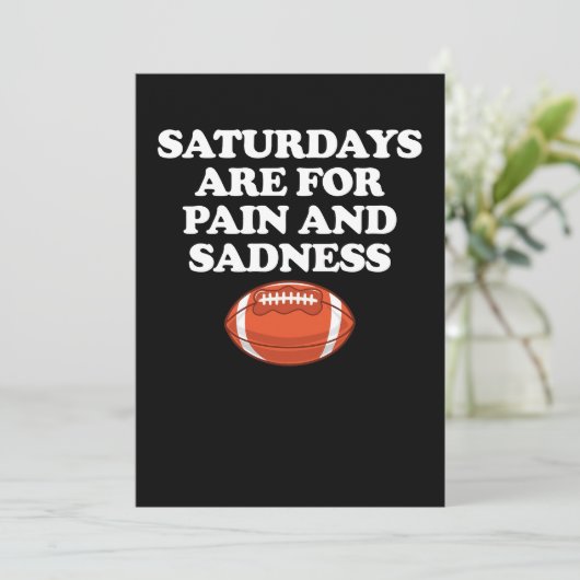 zaterdagen zijn voor pijn en verdriet Football Kaart (Staand voorkant)