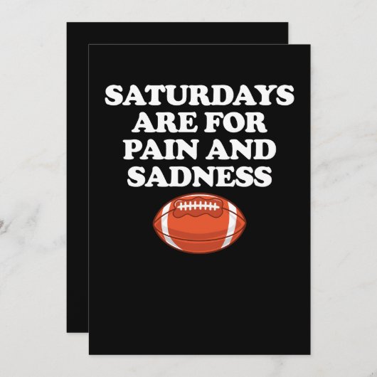 zaterdagen zijn voor pijn en verdriet Football Kaart (Voorkant / Achterkant)