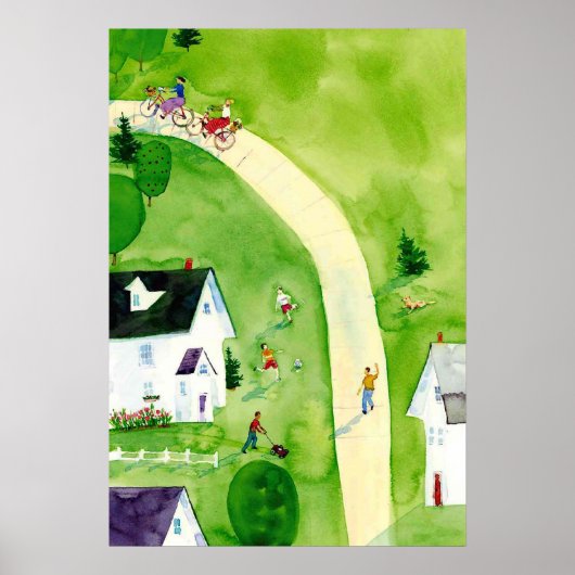 zaterdagmiddag Waterverf Poster (Voorkant)