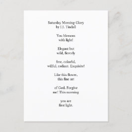 Zaterdagmorgen glorie briefkaart