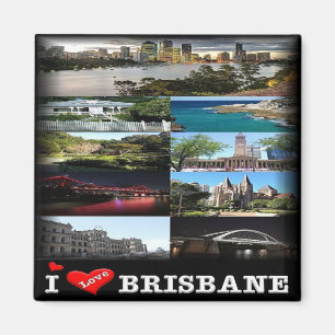 ZAU012 BRISBANE, Mozaïek, Australië, Fridge Magneet