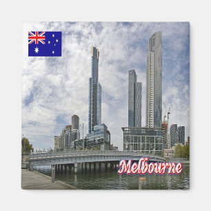 zAU042 MELBOURNE, Queens Bridge, Australië, Fridge Magneet