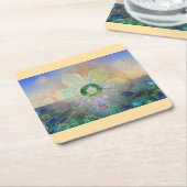 Zauber - vierkante kartonnen onderzetter (Schuin)