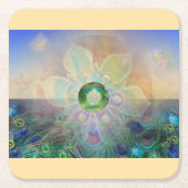 Zauber - vierkante kartonnen onderzetter (Voorkant)