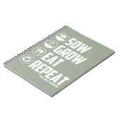 Zauw, kweek, eet, herhaal (wit) notitieboek (Linkerzijde)