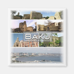 zAZ003 BAKU, Azerbeidzjan, Azië, Fridge Magneet