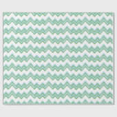 Zaza Chevron Wave in Green and Aqua Cadeaupapier (Vlak)