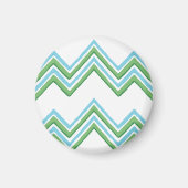Zaza Chevron Wave in Green and Aqua Magnet (Devant)