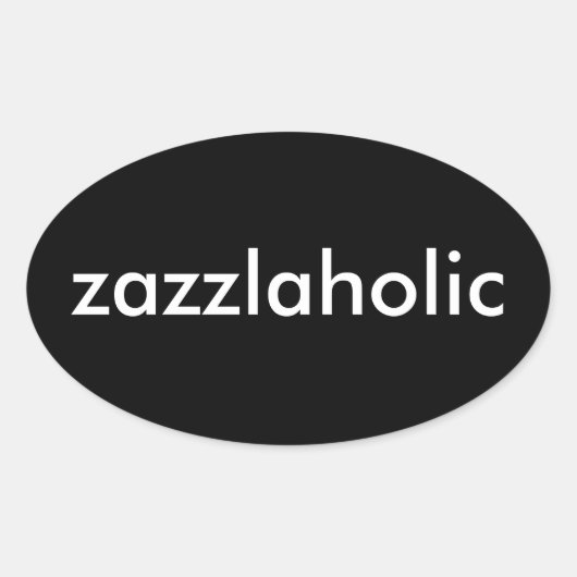 Zazzlaholic Ovale Sticker (Voorkant)