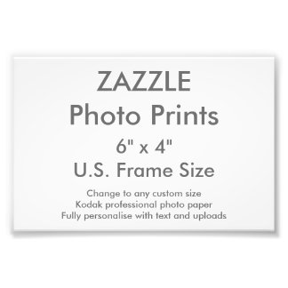 Zazzle Aangepast 6 x 4-inch fotoafdrukken (VS-Lijs Foto Afdruk