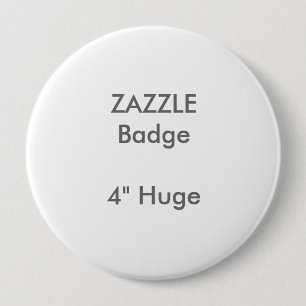 ZAZZLE Aangepast, gedrukt 4-inch grote ronde badge Button 4,0 Cm