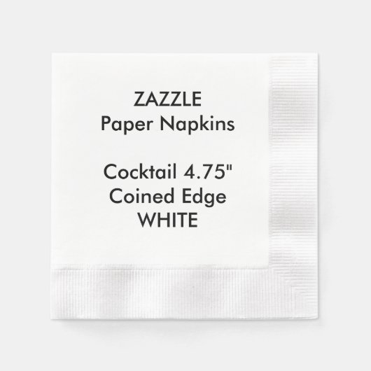 ZAZZLE Aangepaste WITTE Gemunt Cocktail Papier ser Servetten (Voorkant)