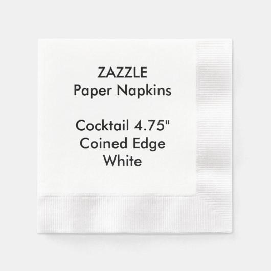 ZAZZLE Aangepaste WITTE Gemunt Cocktail Papier ser Servetten (Voorkant)