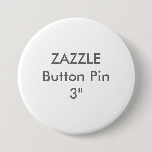 Zazzle Blank, aangepast, 3-inch groot Button