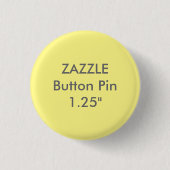 Zazzle Blank Button 1 1/4-inch Pin BLEEK GEEL (Voorkant)