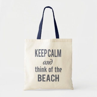Zazzle Blijf Kalme Strandtas Tote Bag