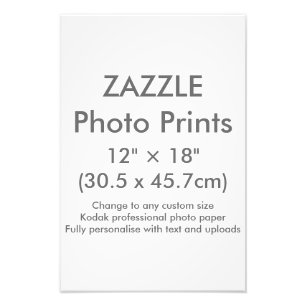 Zazzle Custom 12 × 18-inch foto Print Sjabloon Afdruk