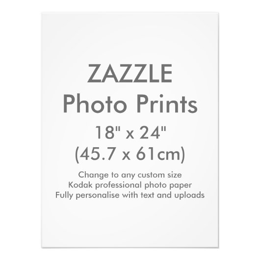 Zazzle Custom 18-inch x 24-inch foto Print Sjabloo Foto Afdruk (Voorkant)