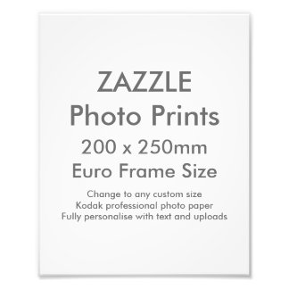 Zazzle Custom 200x 250mm Photo Print GB Lijst Size Foto Afdruk