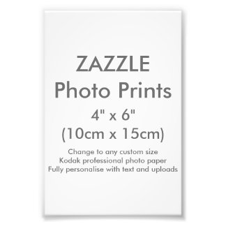Zazzle Custom 4-inch x 6-inch foto Print Sjabloon Foto Afdruk