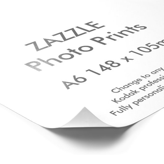 Zazzle Custom A6 14,8 x 10,5 cm Impression photo (Coin)