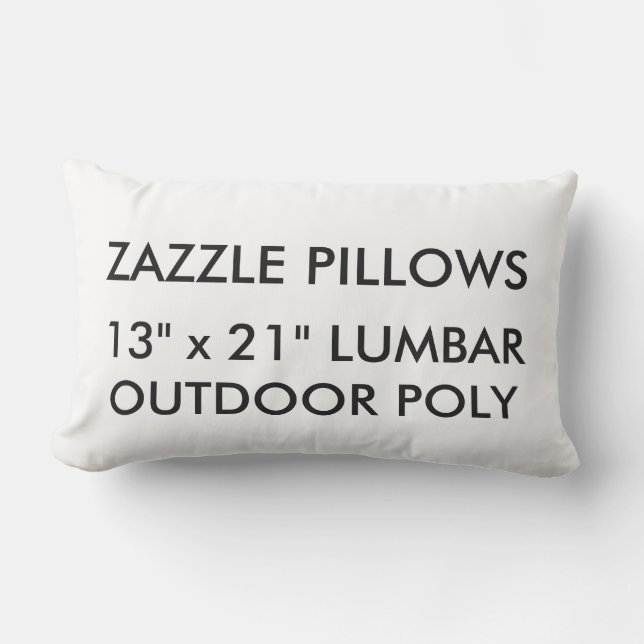Zazzle Custom Outdoor Lumbar Coussin Blank Modèle (Recto)
