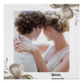 Zazzle houdt van vrede en glanzend poster perfect poster (Voorkant)