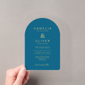 Zazzle Invitation de mariage chic sarcelle bleu Te (In situ (ordinateur de poche))