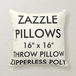 Zazzle op maat gemaakte IVORY ritsloze poly throw Kussen