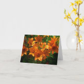 Zazzle Orange Floral Blank Carte pour notes (Fleur jaune)