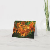 Zazzle Orange Floral Blank Carte pour notes (Dos)