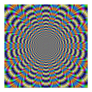 Zazzle Perfect Poster Psychedelic Ringed Pulse