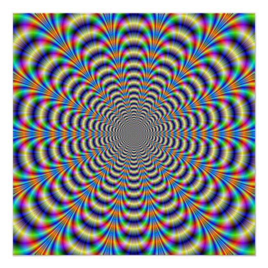 Zazzle Perfect Poster Psychedelic Ringed Pulse (Voorkant)