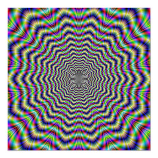 Zazzle Perfect Poster Psychedelic Web Star (Devant)