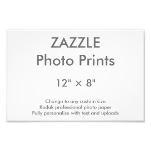 Zazzle Personnalisé 12" x 8" Impression photo 30 x
