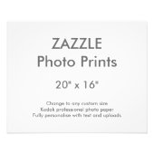 Zazzle Personnalisé 20" x 16" Impression photo 50 (Devant)