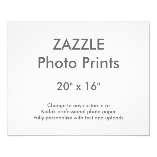 Zazzle Personnalisé 20" x 16" Impression photo 50 (Devant)