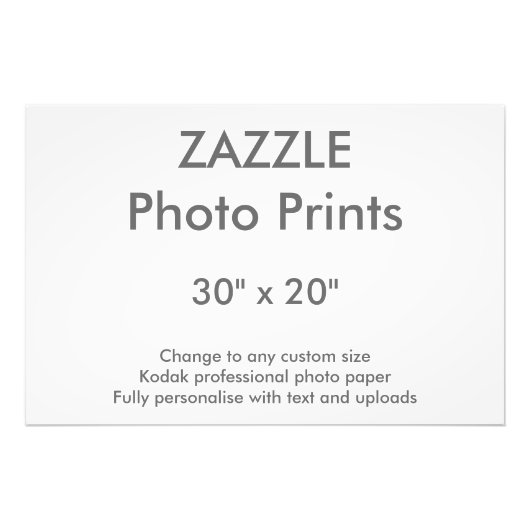 Zazzle Personnalisé 30 po x 20 po Impression photo (Devant)