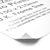 Zazzle personnalisé A5 Photo Imprimer Royaume-Uni  (Coin)