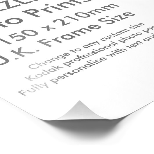 Zazzle personnalisé A5 Photo Imprimer Royaume-Uni  (Coin)