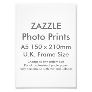 Zazzle personnalisé A5 Photo Imprimer Royaume-Uni 