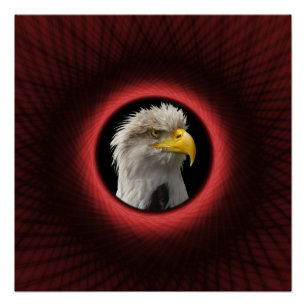 Zazzle Poster Parfait Cadre de Fenêtre Rouge Tissé