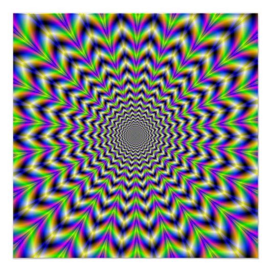Zazzle Poster parfait Étoile psychédélique (Devant)