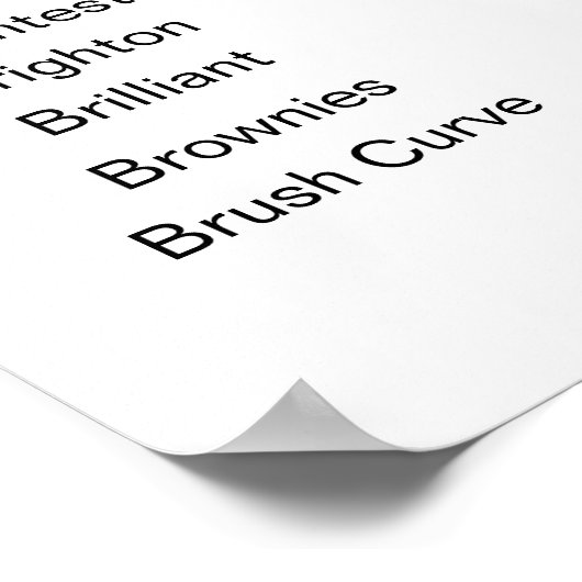 Zazzle Script Font A - G Comparison - Upper Case O Poster (Hoek)