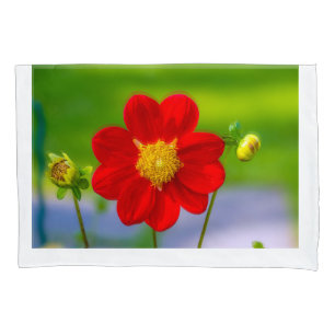 Zazzle Titel Rode Bloem Macro Fotografie, Tril Kussensloop